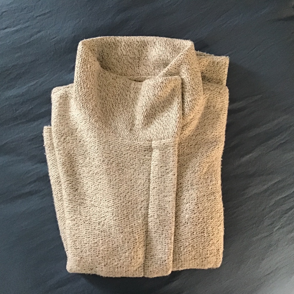LOFT Knit Asymmetrical Zip Front Jacket - Women's Size S - Heather Gray Offwhite